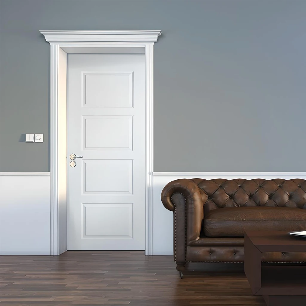 LPD Contemporary 4P White Fire Door FD30-life style