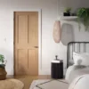 LPD London Oak 4 Panel Pre-Finished FD30 Internal Fire Door lifestyle