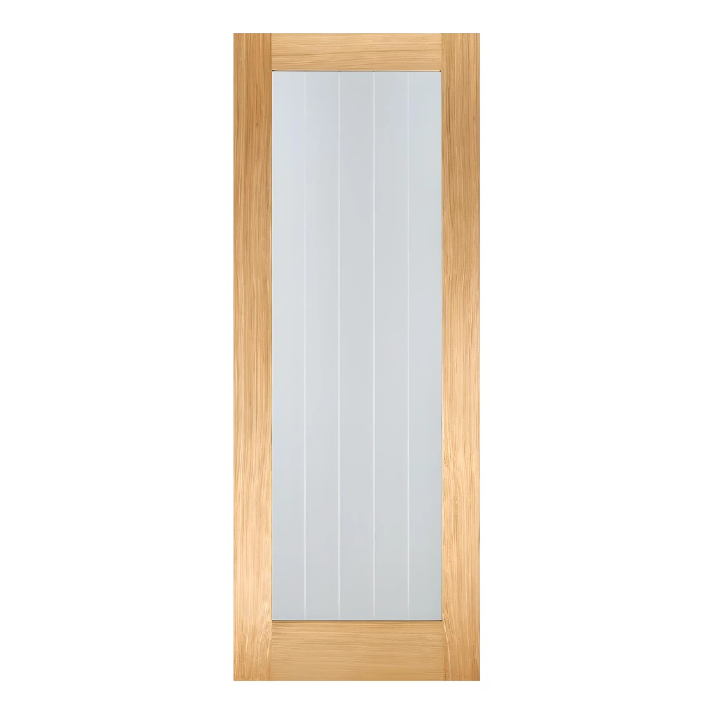 LPD Mexicano Pattern 10 Glazed Pre-Finished Oak Fire Door FD30