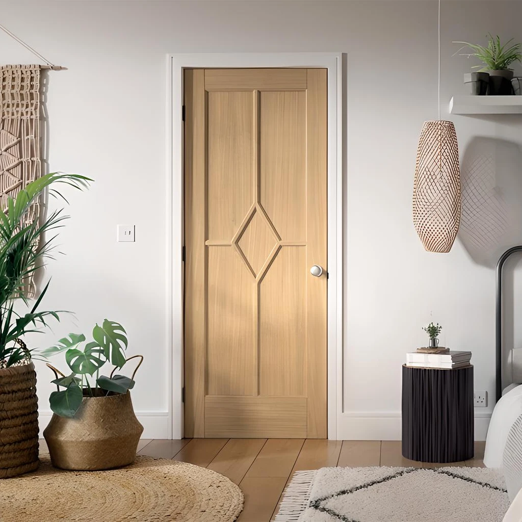 LPD Reims Oak Pre-Finished Fire Door FD30-life style