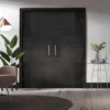 LPD Seis Charcoal Black Geometric Pre-Finished FD30 Internal Fire Door lifestyle