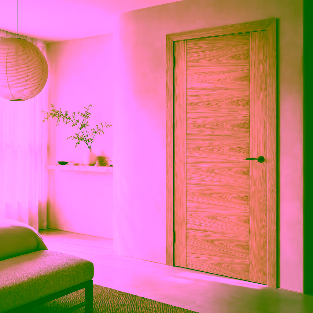 LPD Sofia Oak Panelled Pre-Finished FD30 Internal Fire Door lifestyle