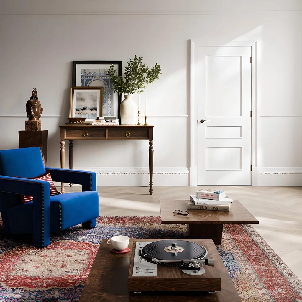 LPD Toledo 3 Panel White Primed Fire Door FD30-life style