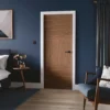 LPD Tres Walnut Contrasting Grain Pattern Pre-Finished FD30 Internal Fire Door lifestyle