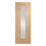 LPD Vancouver Oak 1 Lite Long Light Clear Glazed Pre-Finished FD30 Internal Fire Door