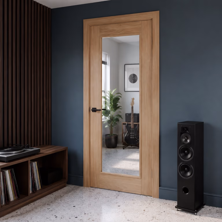 LPD Vancouver Pattern 10 Oak 1 Lite Clear Glazed Pre-Finished FD30 Internal Fire Door