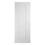 White Primed Cottage Style Wood Textured Hollow Core Internal Door