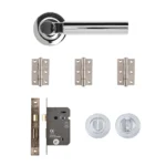 Deanta Arcadia Polished Chrome Bathroom Handle Pack -Zdoors