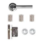 Deanta Arcadia Polished Chrome Privacy Handle Pack-Zdoors