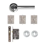 Deanta Arcadia Polished Chrome Privacy Handle Pack-Zdoors