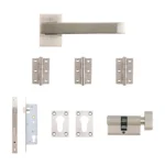 Deanta Argo Urban Satin Nickel Chrome Privacy Handle Pack-Zdoors