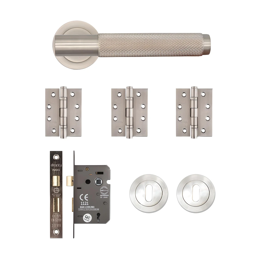 Deanta Sparta Satin Nickel Privacy Handle Pack