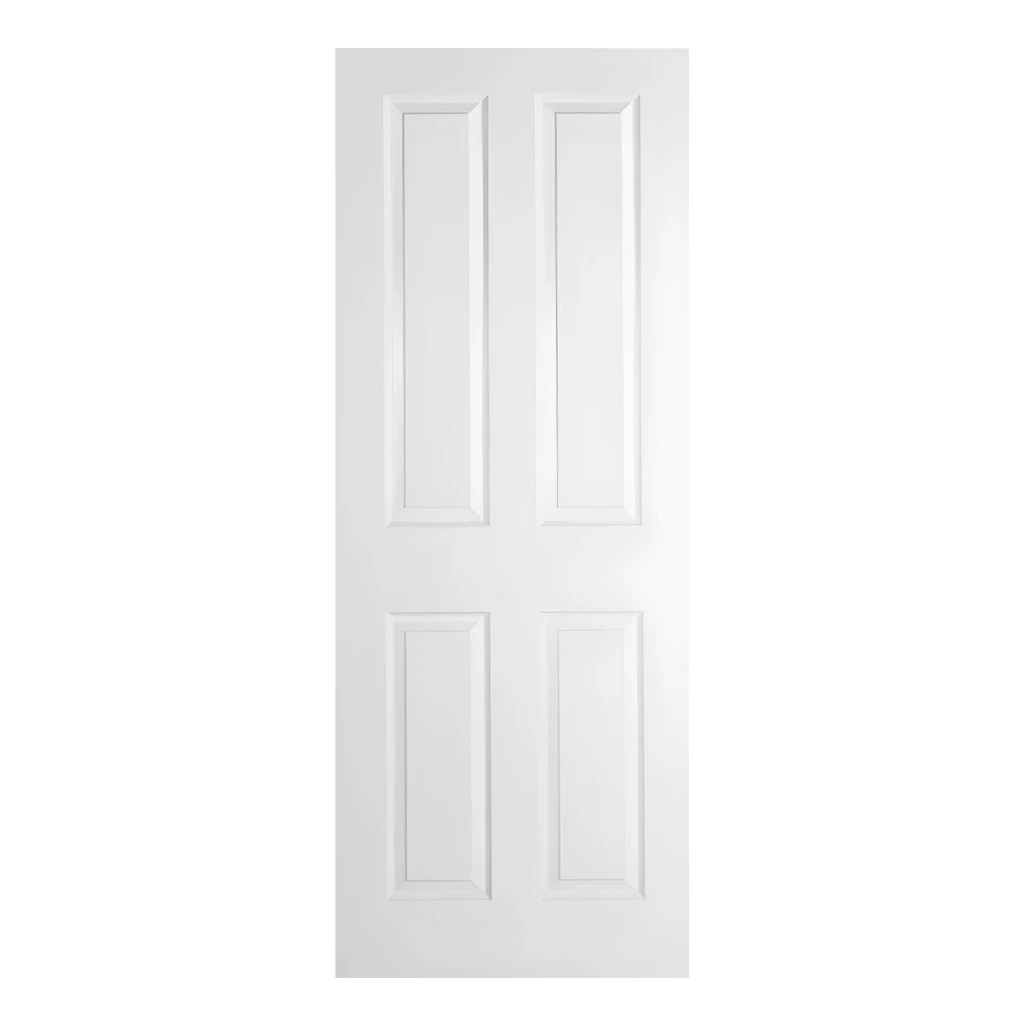 LPD 4 Panel Textured White Primed Fire Door FD30