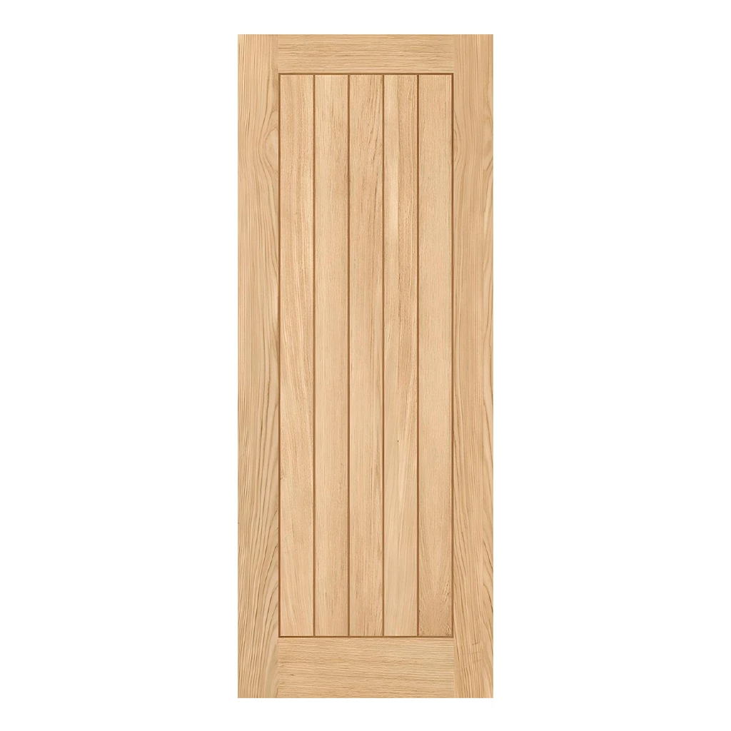 LPD Belize Natural Oak 5 Panel Vertical Grooved Unfinished FD30 Internal Fire Door