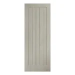 LPD Cottage Light Grey 5 Panel Vertical Grooved Pre-Finished Laminate FD30 Internal Fire Door