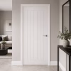 LPD Cottage White 5 Panel Vertical Grooved Pre-Finished Laminate FD30 Internal Fire Door lifestyle