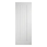 LPD Cottage White 5 Panel Vertical Grooved Pre-Finished Laminate FD30 Internal Fire Door
