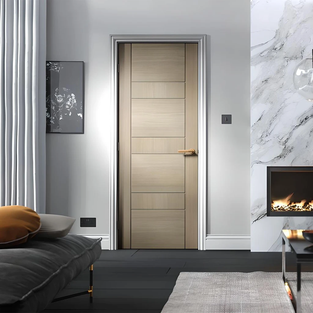 LPD Edmonton Light Grey Ladder Pre-Finished FD30 Internal Fire Door lifestyle