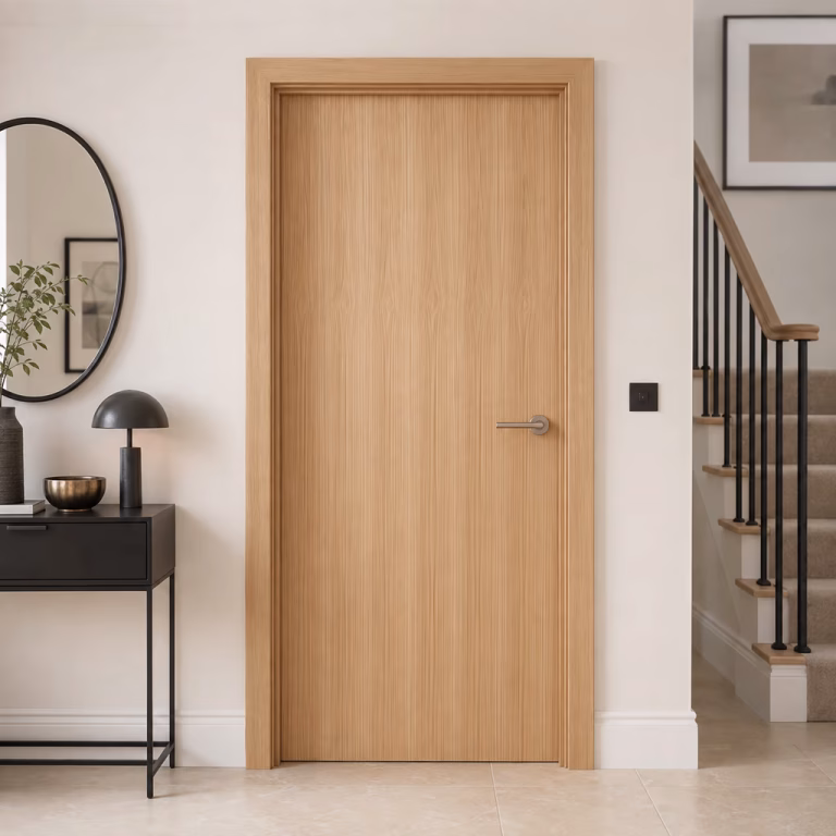 LPD Flush Oak Plain Pre-Finished FD30 Internal Fire Door