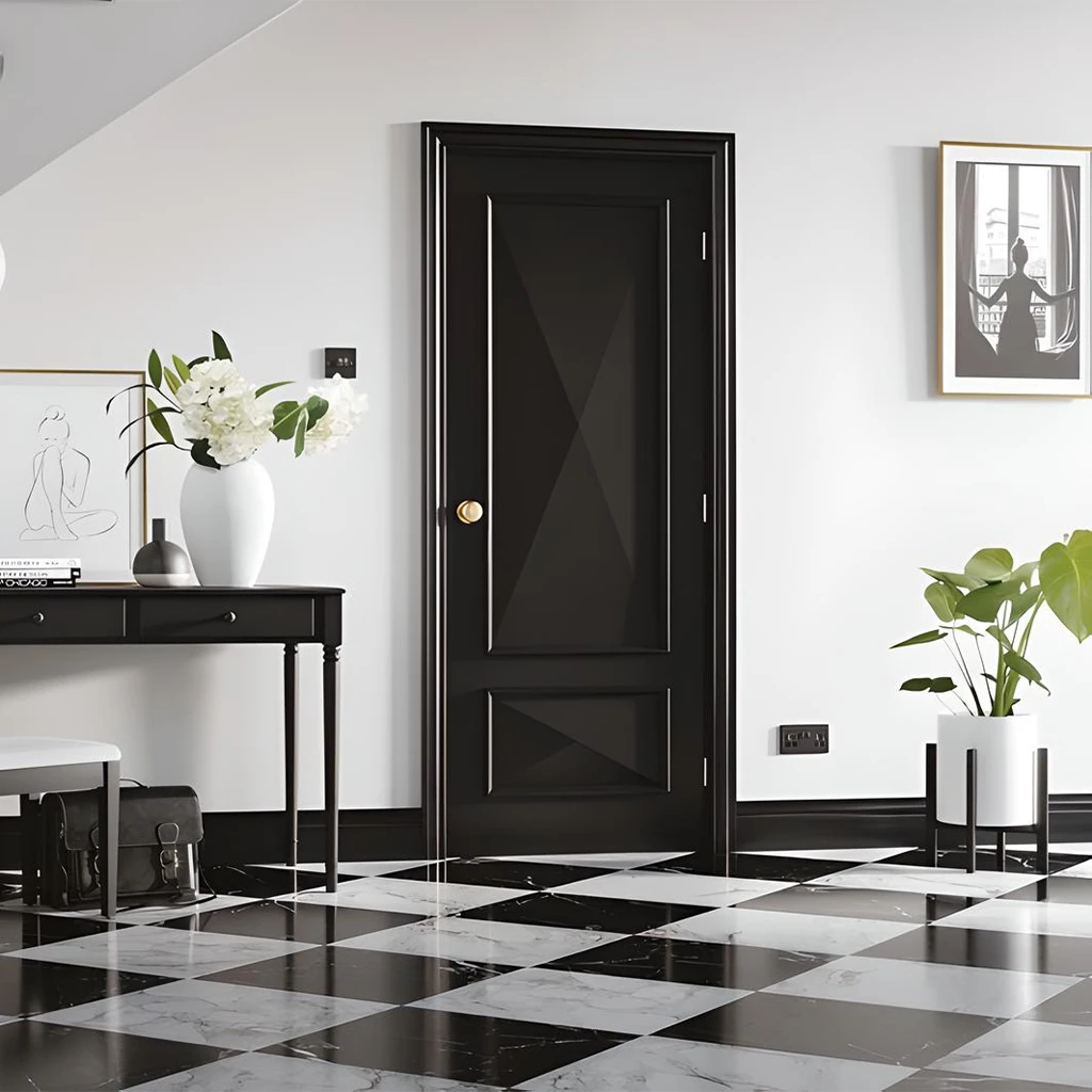 LPD Knightsbridge Black Pre-Finished Fire Door FD30-Life Style