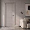 LPD Ladder Light Grey V-Grooved Pre-Finished Laminate FD30 Internal Fire Door