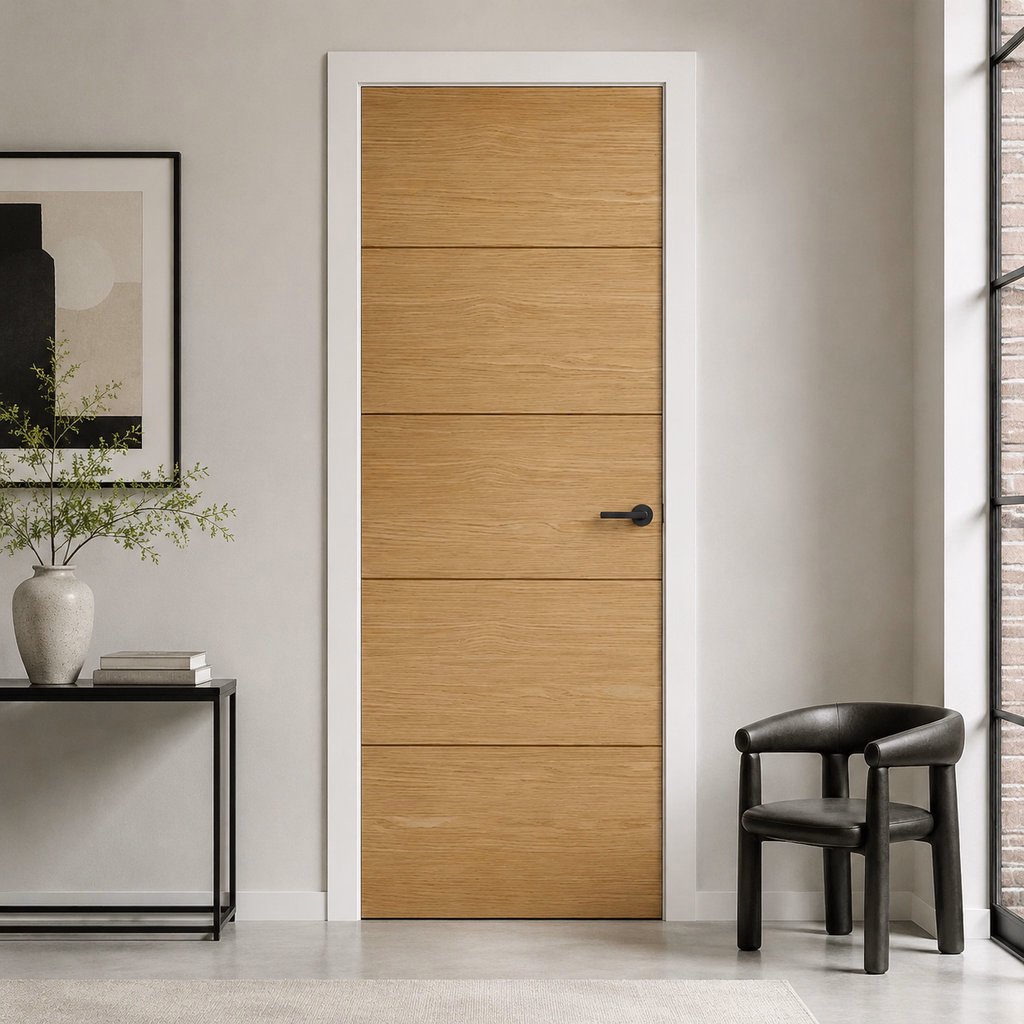 LPD Lille Oak Pre-Finished Fire Door FD30 lifestyle