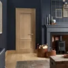 LPD Murcia 2 Panel Oak Pre-Finished Fire Door FD30 Life Style