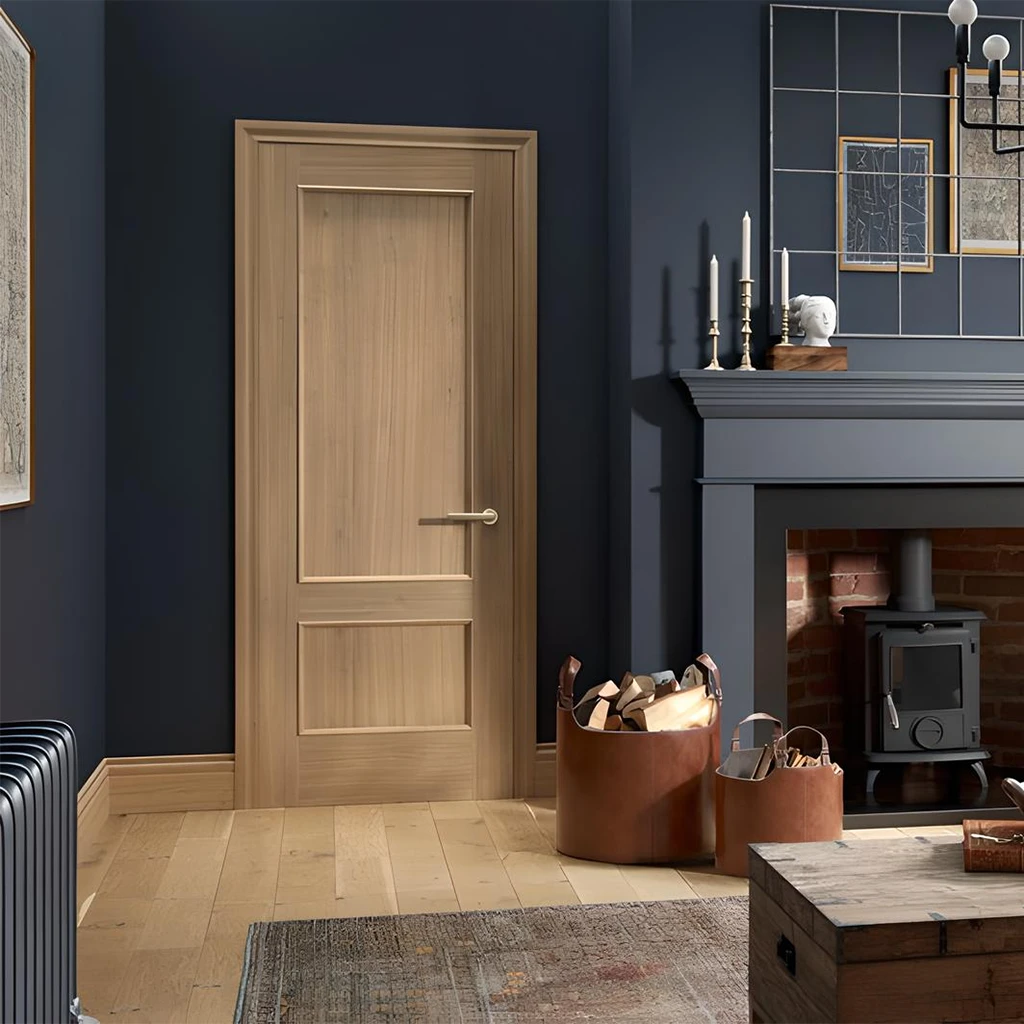 LPD Murcia 2 Panel Oak Pre-Finished Fire Door FD30-Life Style