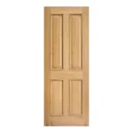 LPD Regency RM2S Natural Oak 4 Panel Raised Moulded Unfinished FD30 Internal Fire Door