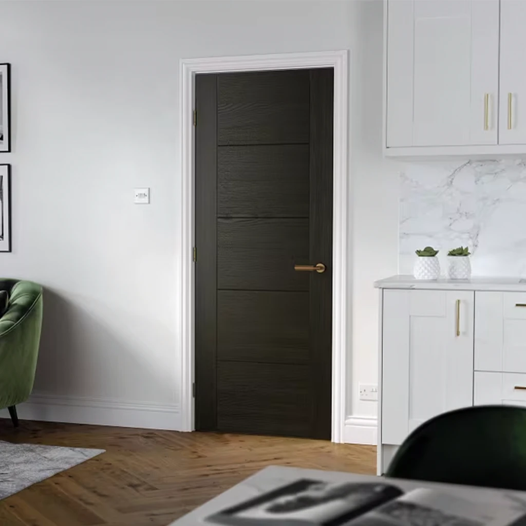 LPD Smoked Vancouver 5 Panel Oak Pre-Finished Fire Door FD30-Life Style