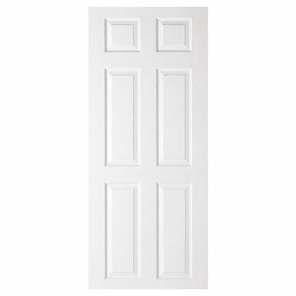 LPD Textured 6P White 6 Panel Raised Textured Moulded Primed FD30 Internal Fire Door