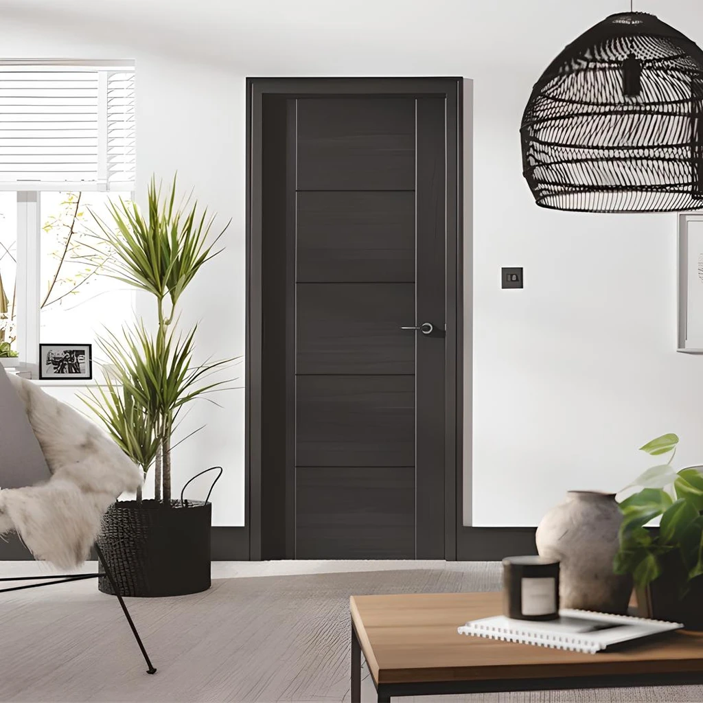 LPD Vancouver Black Fresno Pre-Finished Fire Door FD30-Life Style
