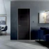 LPD Vancouver Dark Grey 5 Panel Ladder Pre-Finished Laminate FD30 Internal Fire Door lifestyle