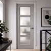 LPD Vancouver Light Grey 4 Lite Clear Glazed Pre-Finished FD30 Internal Fire Door lifestyle