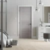 LPD Vancouver Light Grey 5 Panel Pre-Finished Laminate FD30 Internal Fire Door Life Style