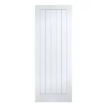 LPD Vertical 5P White 5 Panel Vertical Grooved Textured Moulded Primed FD30 Internal Fire Door