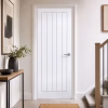 LPD Vertical 5P White 5 Panel Vertical Grooved Textured Moulded Primed FD30 Internal Fire Door