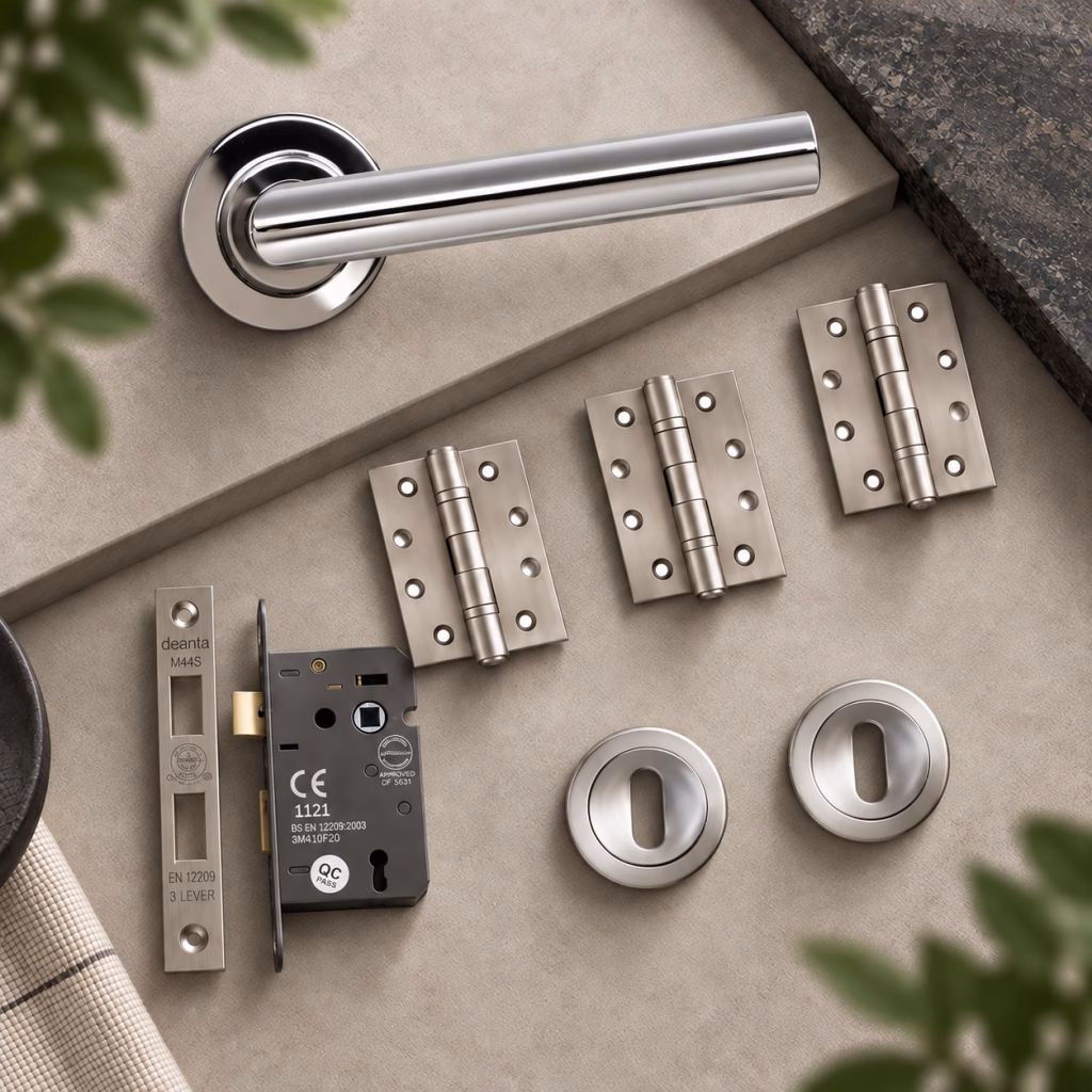 Deanta Ares Polished Chrome Privacy Handle Pack