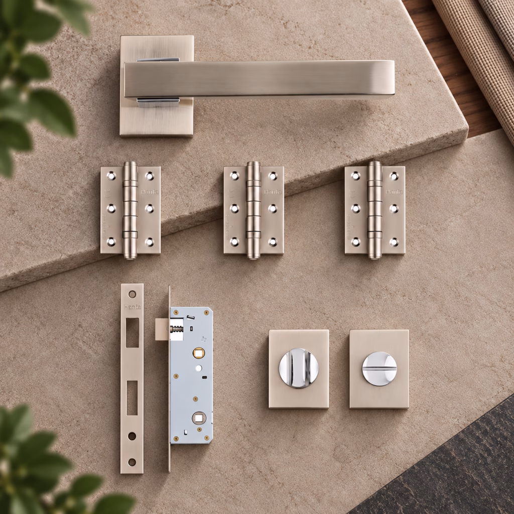 Deanta Argo Urban Satin Nickel Chrome Bathroom Handle Pack