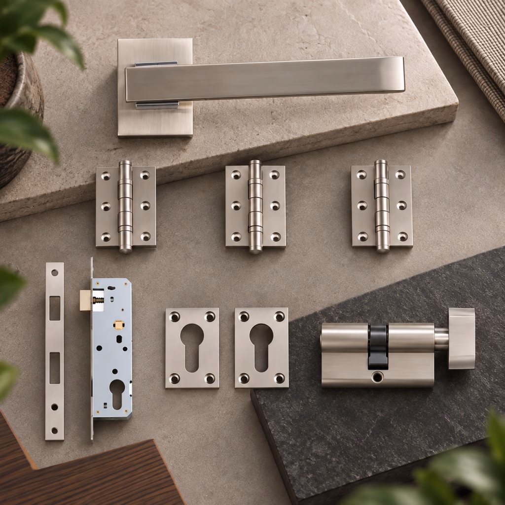 Deanta Argo Urban Satin Nickel Chrome Privacy Handle Pack
