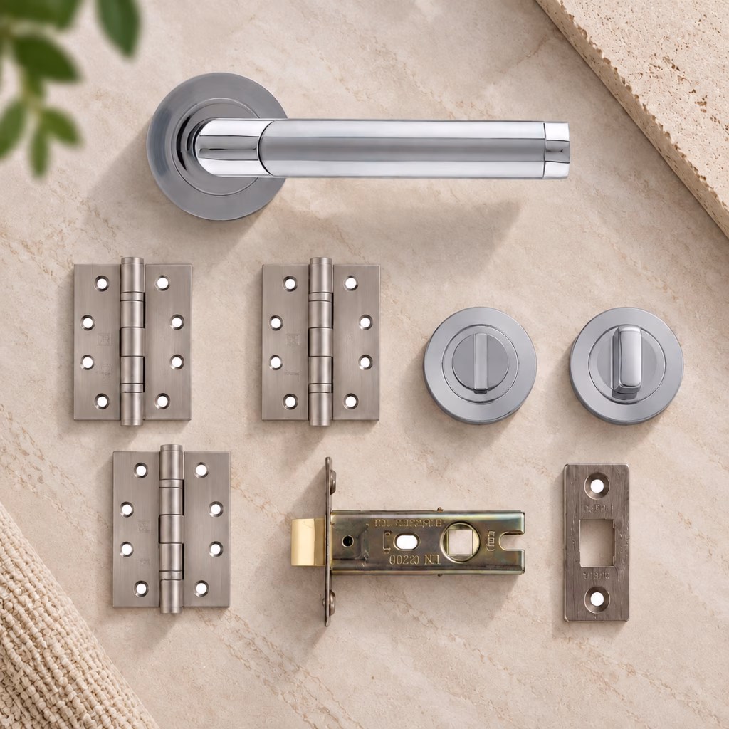 Deanta Augustus Matt Polished Chrome Handle Pack