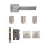Deanta Athens Satin Nickel Bathroom Handle Pack-Zdoors