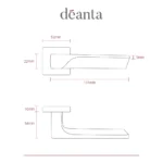 Deanta Athens Satin Nickel Handle-sizes