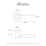 Deanta Augustus Matt Polished Chrome Handle-sizes