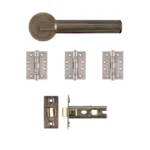 Deanta Delphi Matt Antique Brass Handle Pack-Zdoors