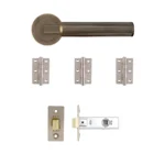 Deanta Delphi Matt Antique Brass Handle Pack-Zdoors