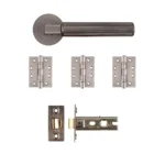Deanta Delphi Matt Satin Black Nickel Handle Pack-Zdoors