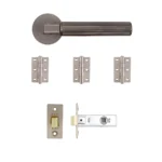 Deanta Delphi Matt Satin Black Nickel Handle Pack-Zdoors