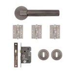 Deanta Delphi Matt Satin Black Nickel Privacy Handle Pack