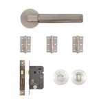 Deanta Delphi Satin Nickel Bathroom Handle Pack-Zdoor